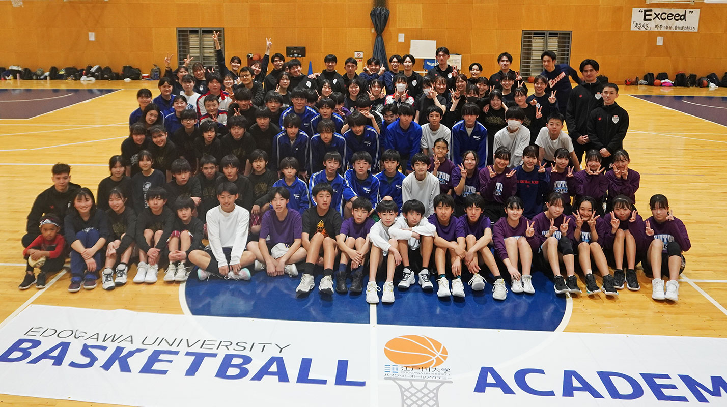 地元流山市内の中学生を対象にバスケ教室を開催